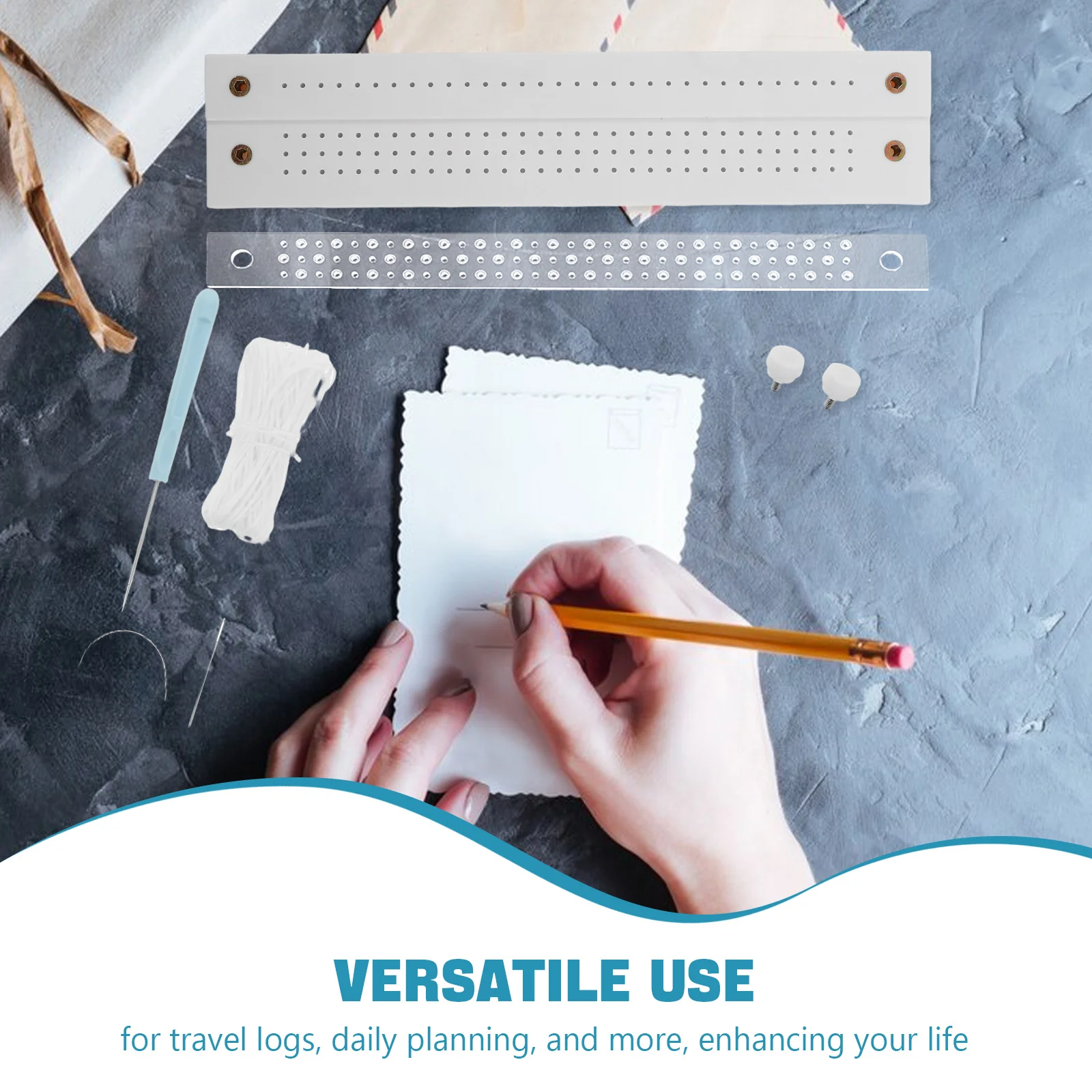 لتقوم بها بنفسك مجلة عدة اليدوية كاملة كتاب ملزمة طقم أدوات المشابك Awl الشمع الموضوع حاكم لمذكرات السفر المخططين سجل القصاصات