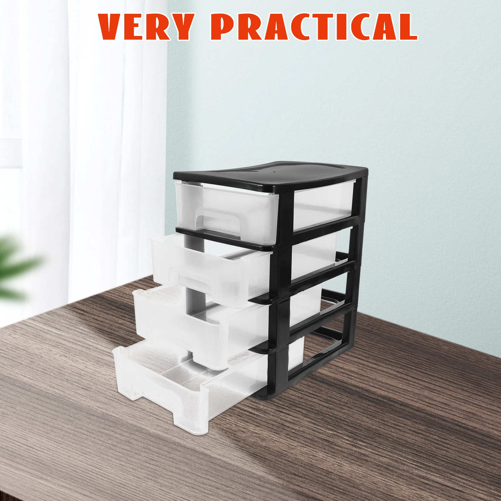 

Transparent Desktop Box Small Drawers Clear Plastic Desk ganizer Vanity Storage Drawer Compact Space Saving Multifunctional