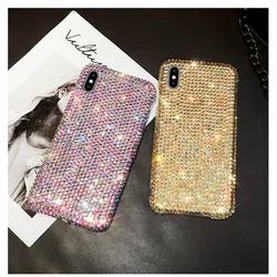 Handmade Bling Full Rhinestone Diamond Case Cover For SamsungA50 A22 A52 A51 A72 A73 A53 A33 A74 A54 A34 Glitter Women Girl Lady