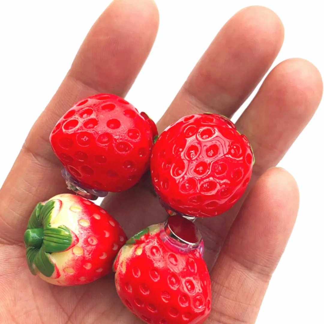 

Stereo Magnetic Refrigerator Sticker Simulation Strawberry Blackboard Sticky Notes Kitchen Home Resin Decorations