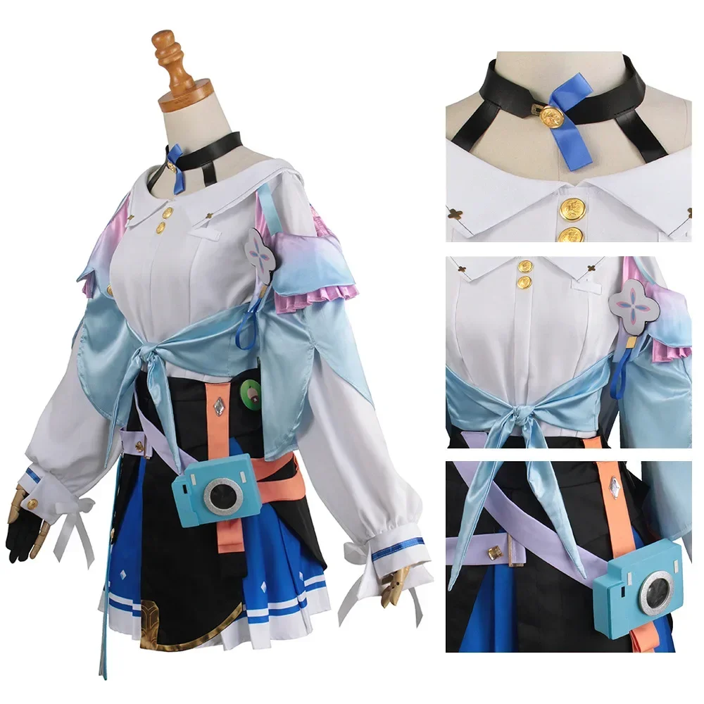 Game Honkai Star Rail March 7th Cosplay Costumes With Pink Wig JK Uniform Outfit Halloween Party Women Cosplay Props Suit