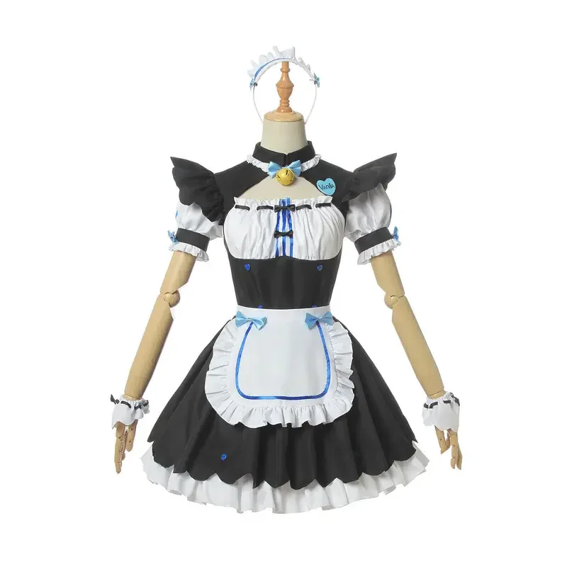 Vanille Cosplay Kostuum In Stock Meid Jurk Meid Outfit Nekopara Chocola Vanille Ova Meid Game Uniform Kat Neko Meisje Vrouwen