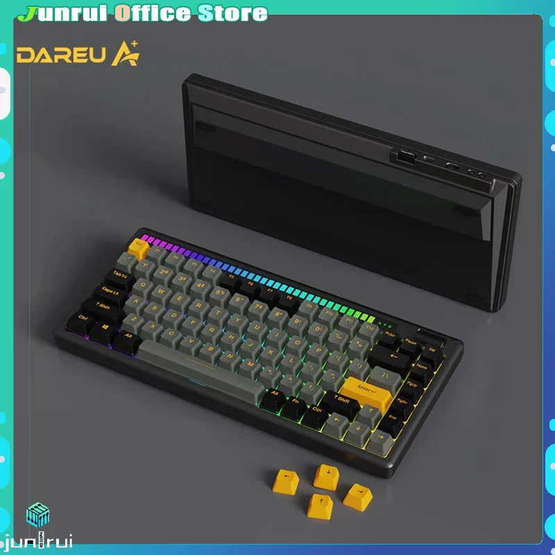 

Dareu A84pro Customized Keyboard 84-Key Aluminum Gasket Hot-Swappable Three-Mode E-Sports Office Gaming Keyboard