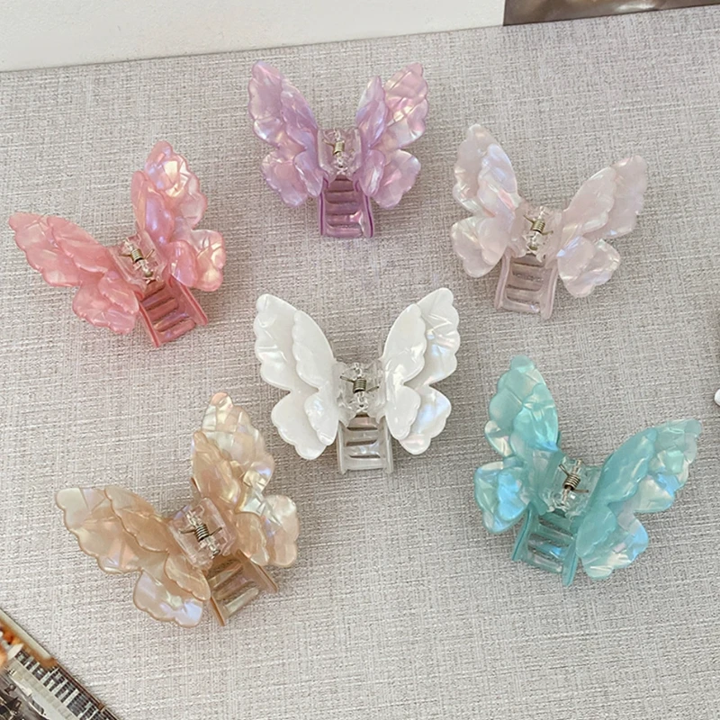 Hair Scratch Butterfly Retro Acetate Crab Fashion Vintage Hairpin Hair Catch for Women and Girl Hairpin Mermaid Hair Accessories