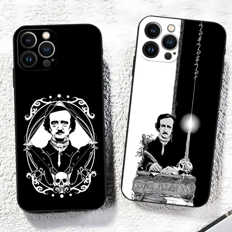 Edgar Allan Poe Phone Case For Iphone 14 Pro 13 Mini 11 12 Max Xr X Xs 7 8 Plus 6 Back Cover