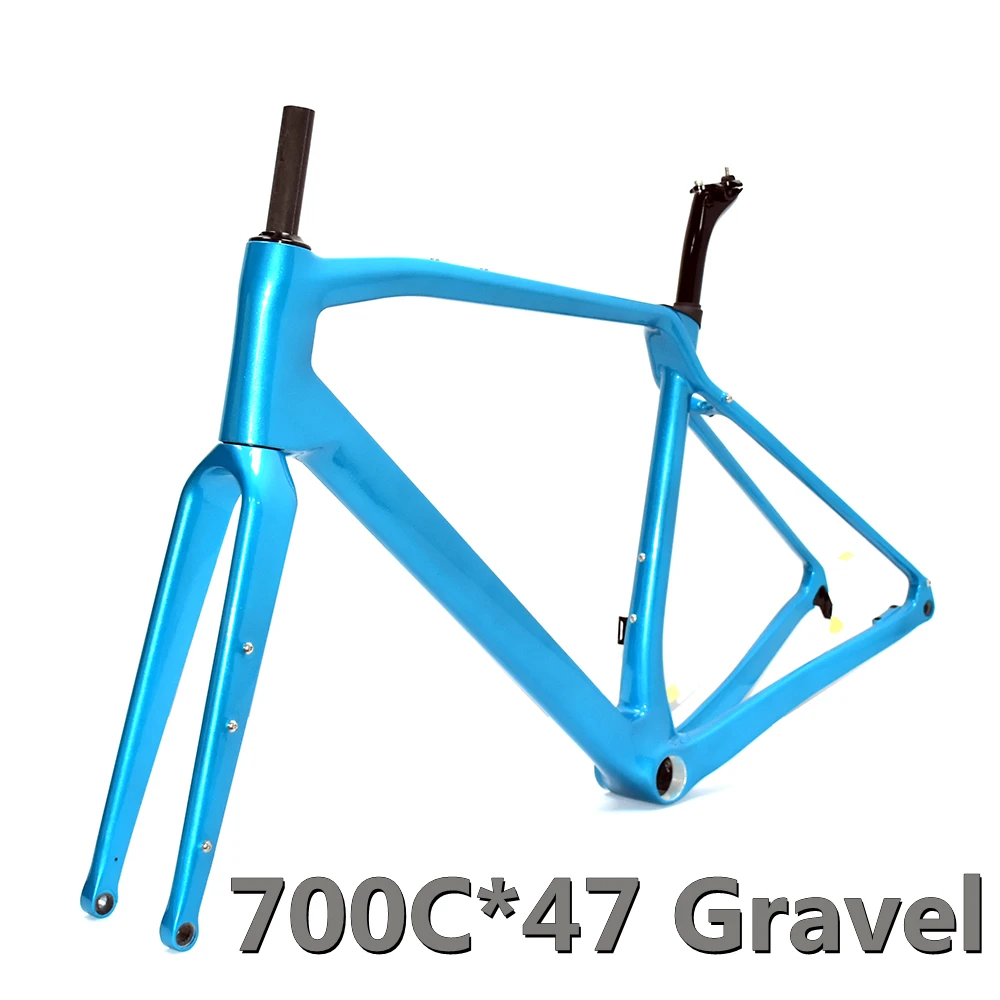 

Gravel Bike Frame Full Hidden Cable Frame Disc Brake Carbon Road Bike FrameSet 700C*47C Cyclocross Gravel Bicycle Frameset