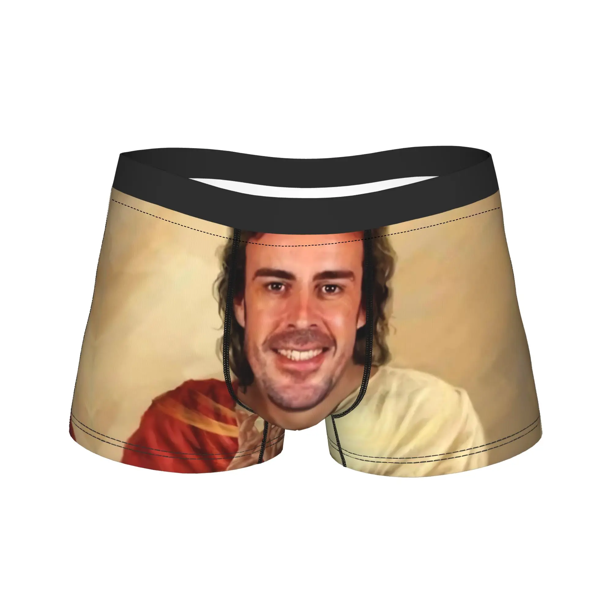Fernandos Alonsos Underwear  Funny Panties Pattern Shorts Briefs For Male 3D Pouch Oversize Boxer Shorts