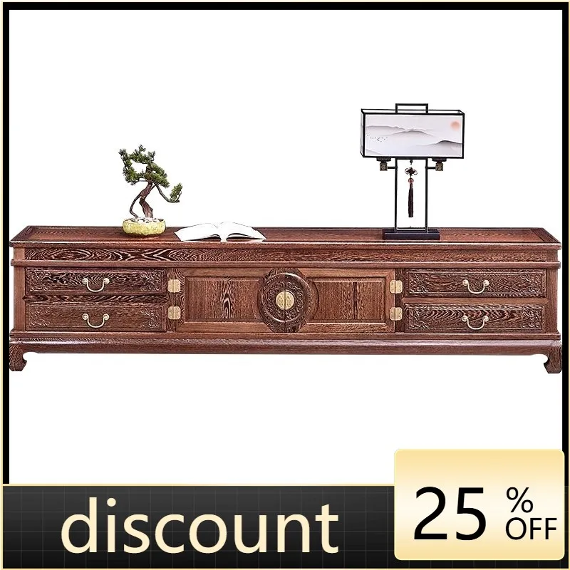

LMM Chinese mahogany TV cabinet all solid wood villa furniture TV stand