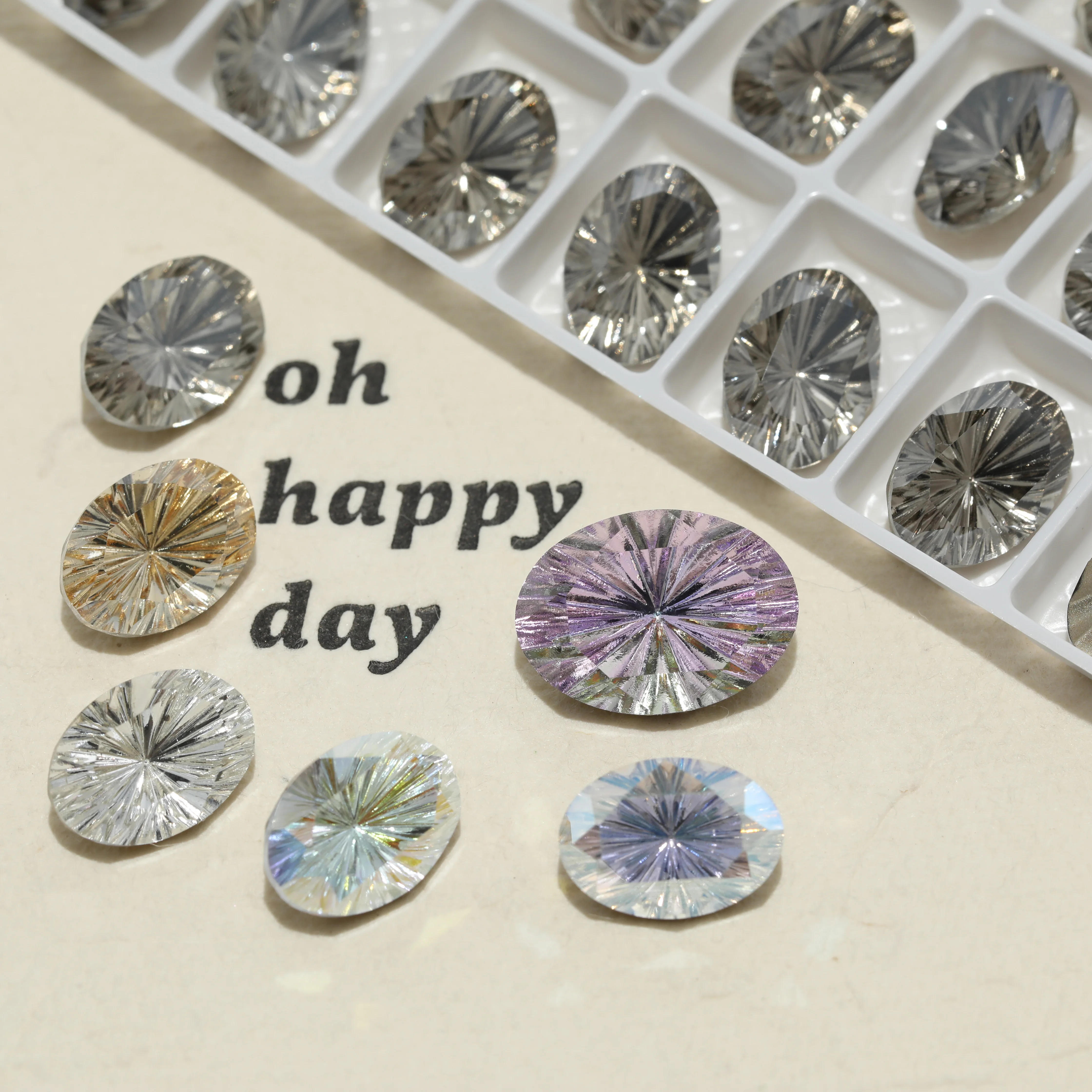 GRST Glänzende Kristallsteine DV4003 Oval Fancy Stones Premium Millennium Series Strasssteine DIY für Nagelkunst, Hochzeitskleider, Taschenzubehör – Detail 4