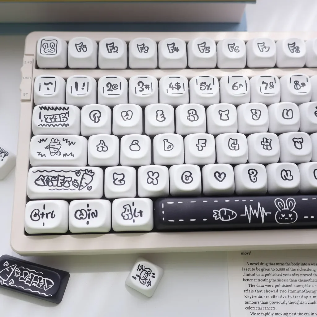 Boog Cartoon Keyboard Keycaps Moa Hoogte Mechanische Toetsenbord Toets Cap Pbt Hot Sublimatie Toetsenbord Caps