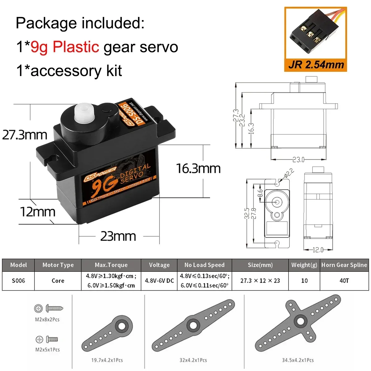 DSPOWER 2g 3,7g 4,3g 5g 6g 8g 9g Kunststoff/Metall Getriebe JR/JST Digital Micro Servo Motor für RC Mini Auto Flugzeug Starrflügel Roboter