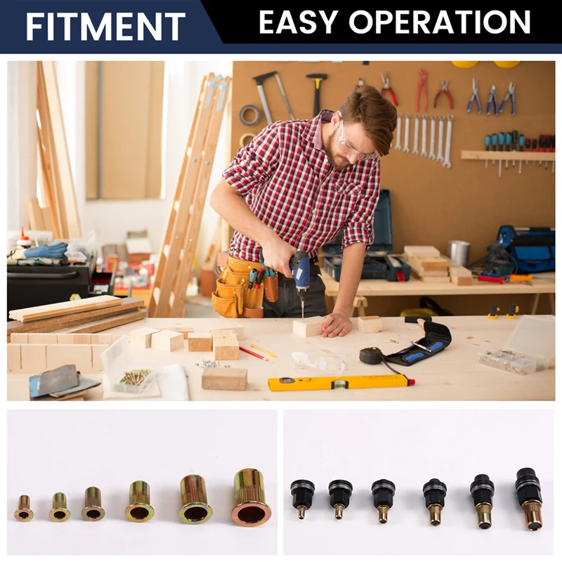 Manual Rivet Nut Tool Rivet Nut Gun Drill Adapter Tool Rivet Nut Tightening And Fixing M3 M4 M5 M6 M8 M10 Rivet Tool