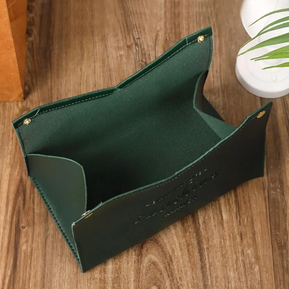 Leather Dispenser Container Tissue Case Napkin Holder Car Tissue Box Paper Towel Box