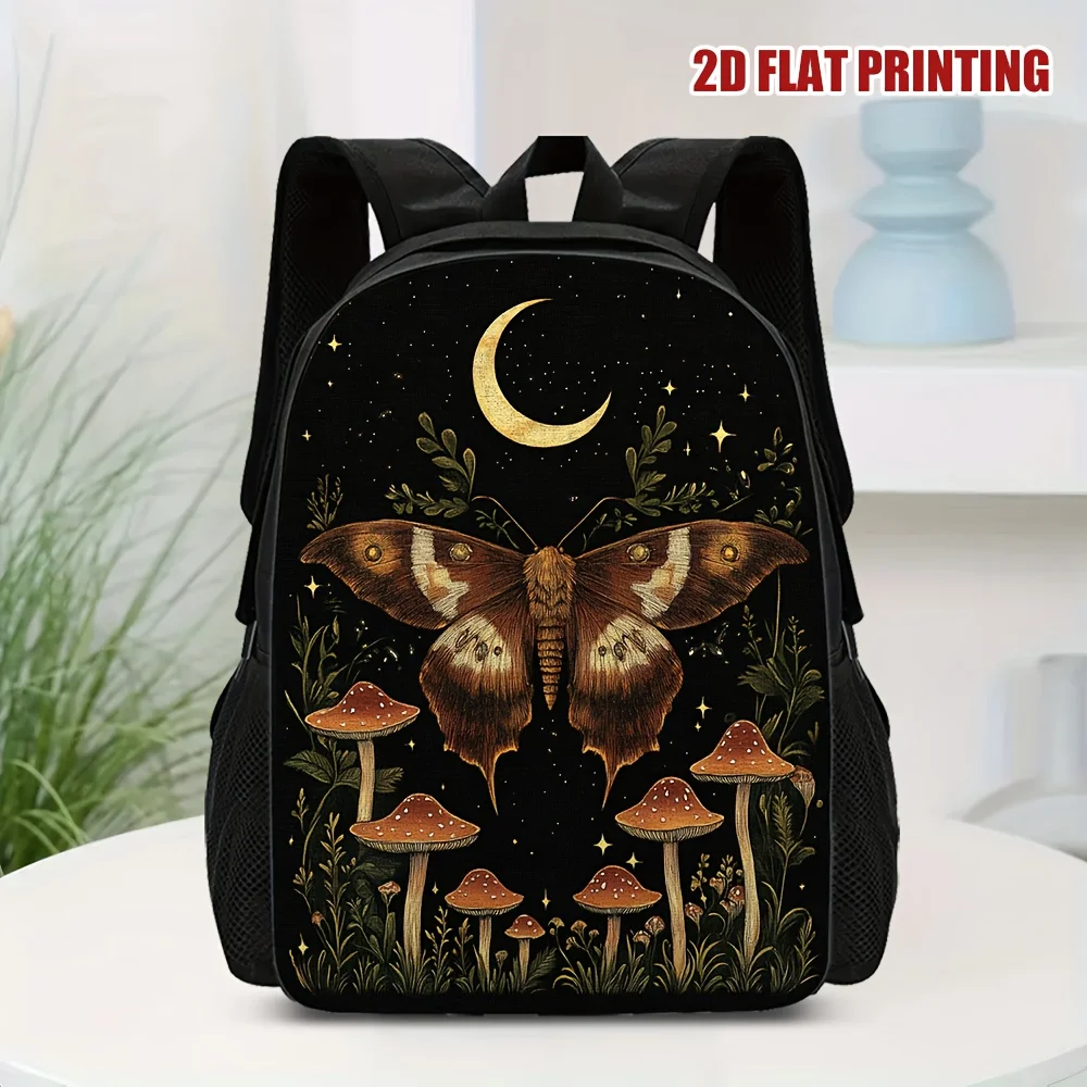 

A backpack with moth and crescent moths and comfortable straps, perfect for business trips and excursions.