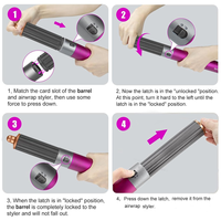 40MM/1.6Inch Short Hair Curling Barrels For Dyson Airwrap Styler,Self-Curling Accessories For Airwrap Styler HS01 HS05