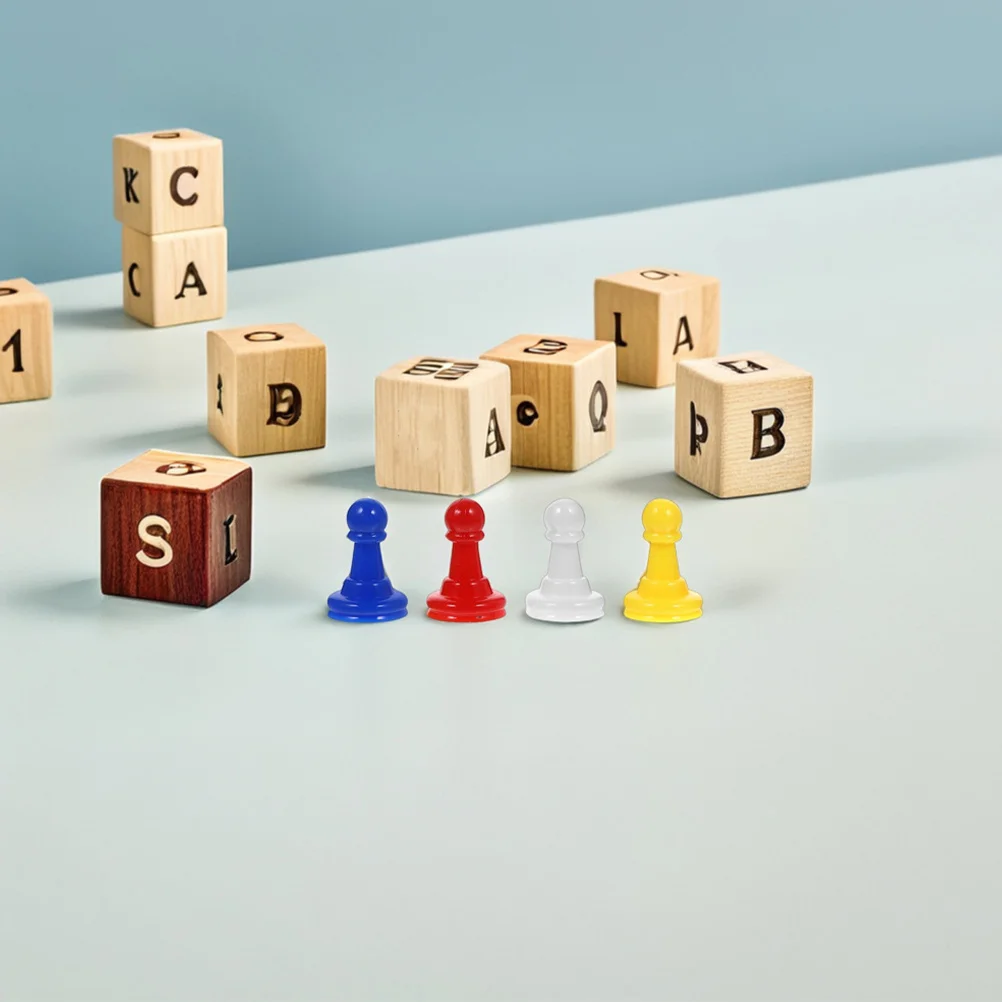 

80Pcs Multicolor Plastic Board Game Pieces Colorful Chess Pawns for Party Game Counters Replacements Plastic Tokens