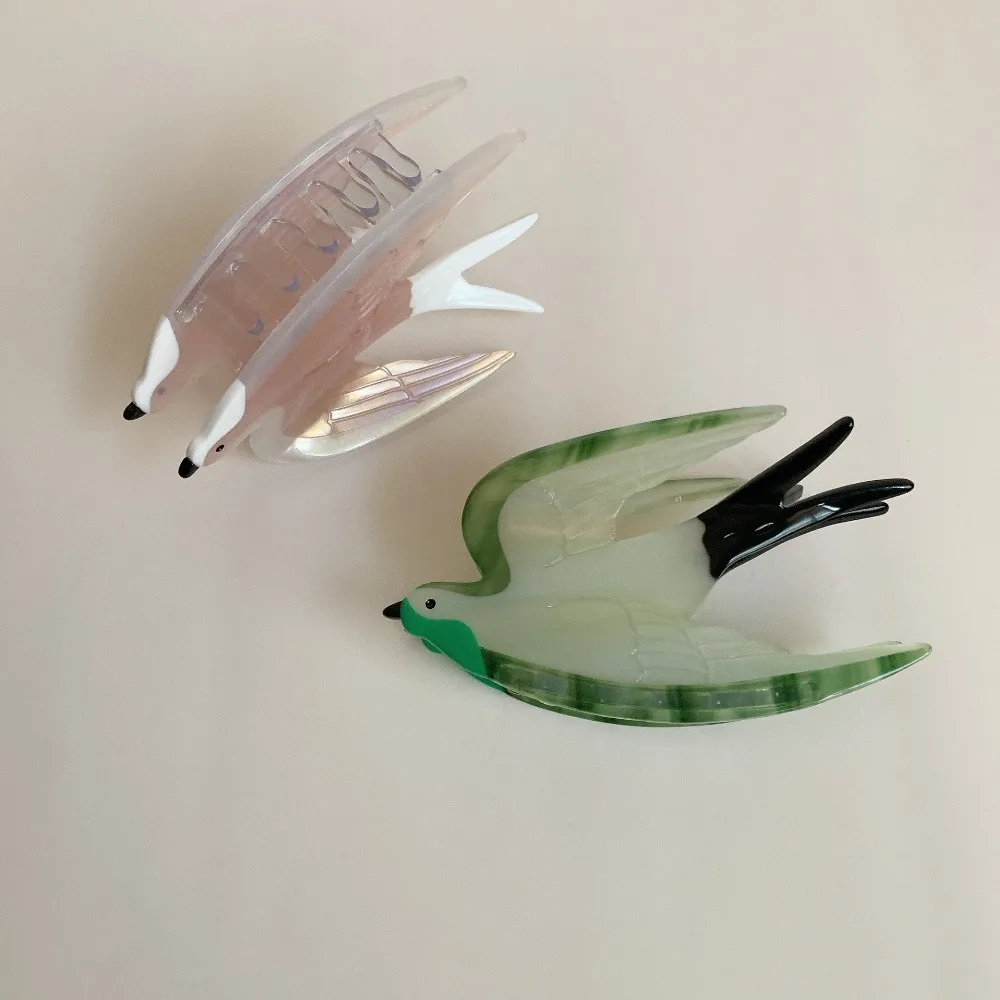 

Cute Sweet Bird Shark Clip Cartoon Large Size Swallow Hair Claw Hairpin Ins Style Acetate Shark Clip Wash Face