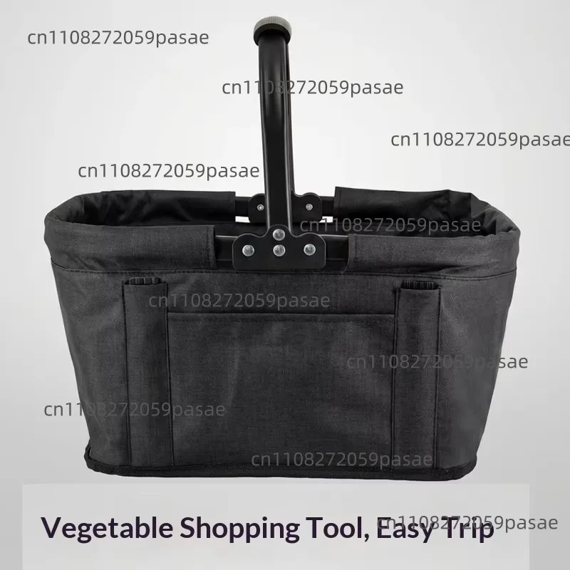 Customized large-capacity Oxford cloth storage basket Portable shopping basket Fruit and vegetable basket Supermarket