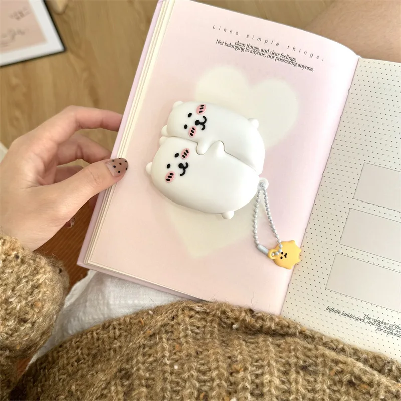 AirPods 용 곰 케이스 포용 4 Airpod 1 2 3 Pro Pro2 Bluetooth 이어 버드 충전 박스 보호용 이어폰 케이스 커버