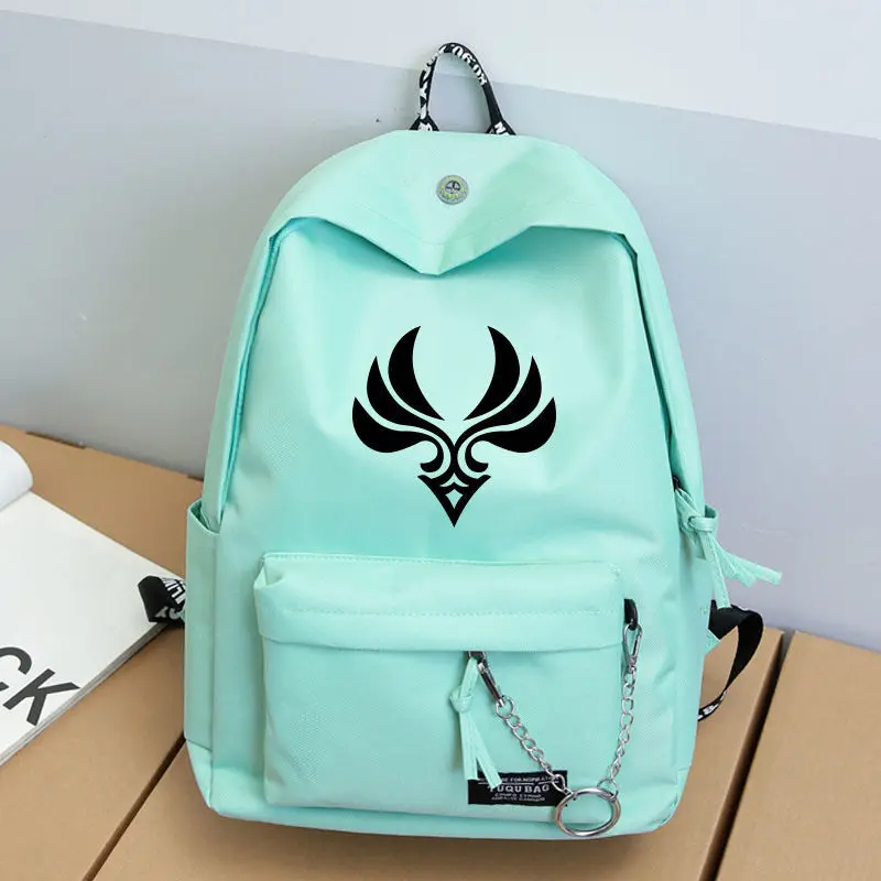 

Genshin Impact Game Venti Klee Qiqi Merchandise Backpack For Men And Women Students Trendy Casual Versatile Double Shoulder B
