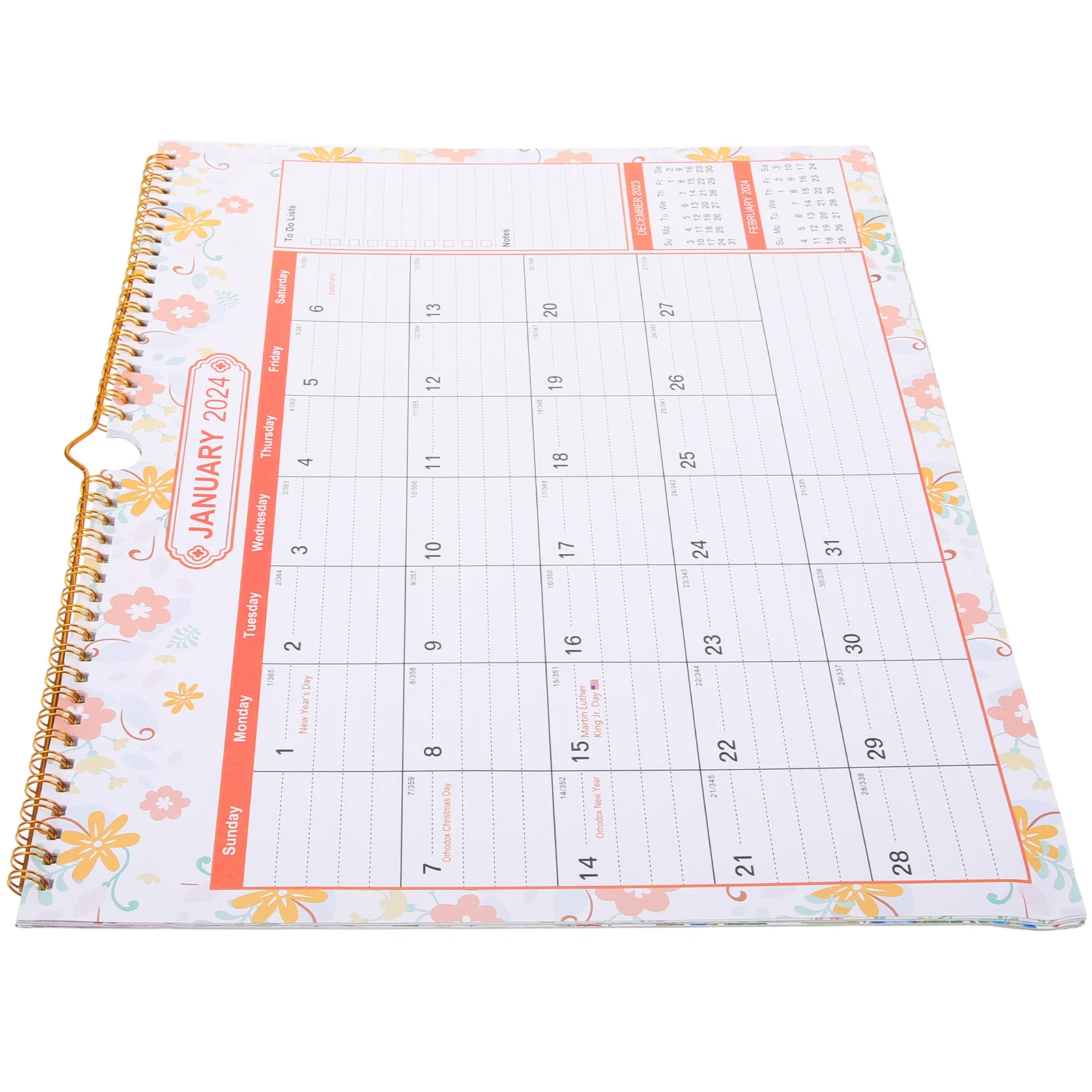 

Sturdy 2024 Wall Calendar with Monthly Planner Function Thick Paper Construction for Long Term Use At Home Office Classroom
