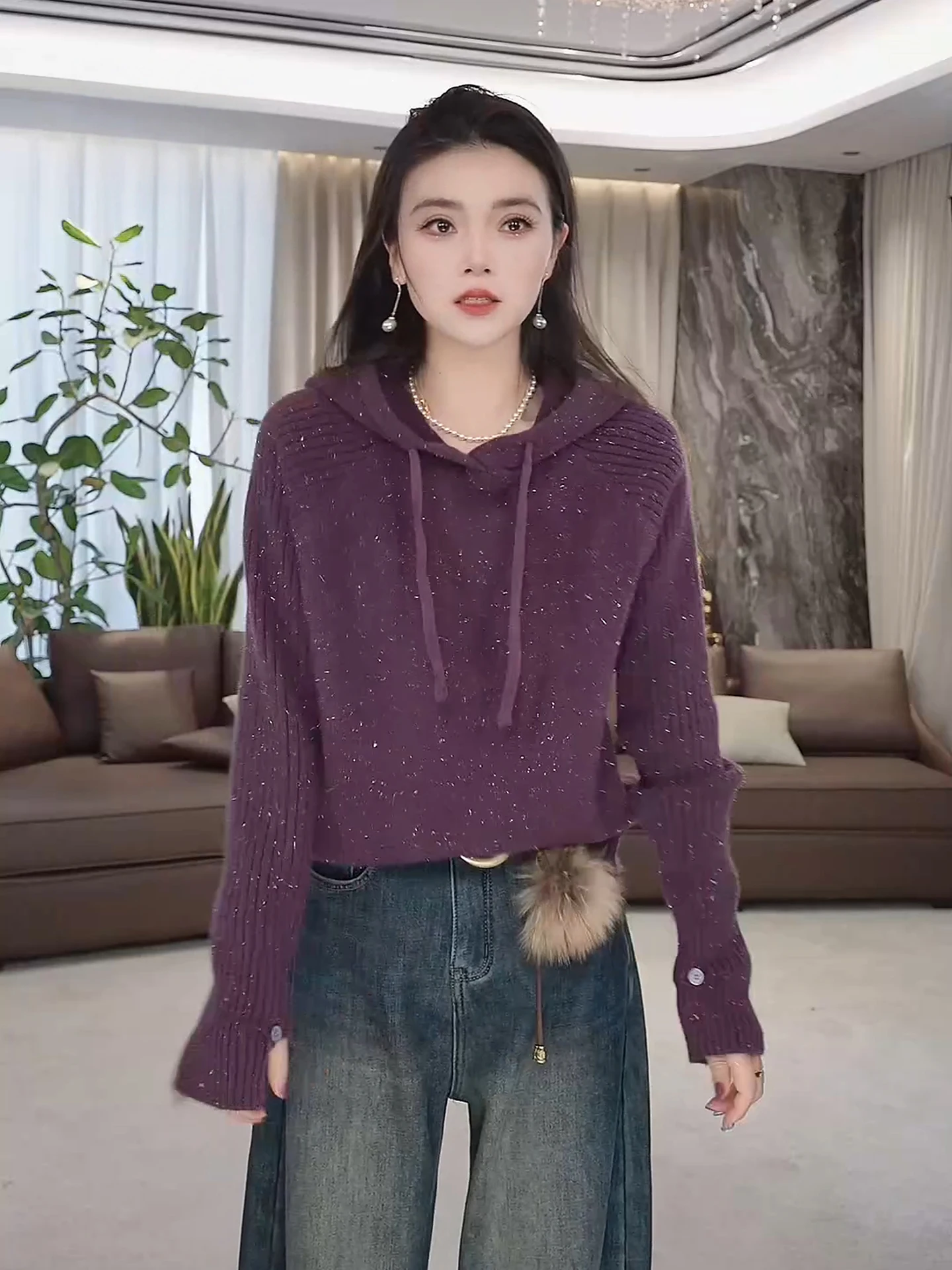 

Теплая вязаная шапка eila 2025: Новинка зимы, стильный свитер «Звездная ночь» для молодежи и людей среднего возраста