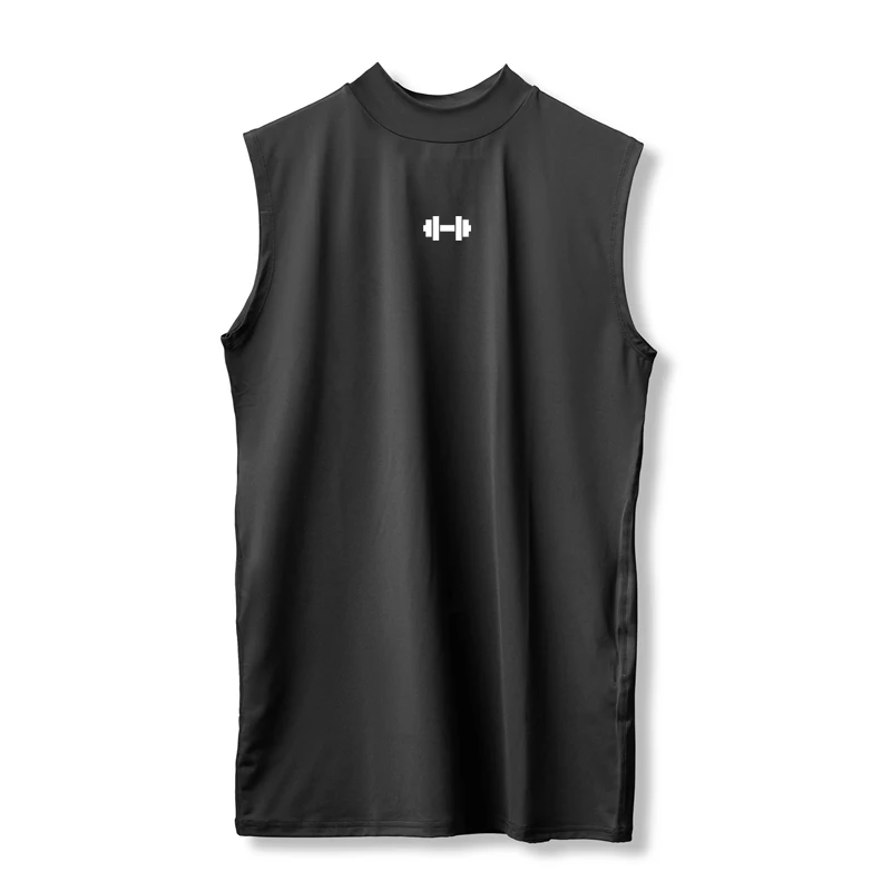 Compression Sleeveless Shirt Gym Vest Mens Workout Tank Top Bodybuilding Tight Fitness Clothing Mens Sports Muscle Tees Tops