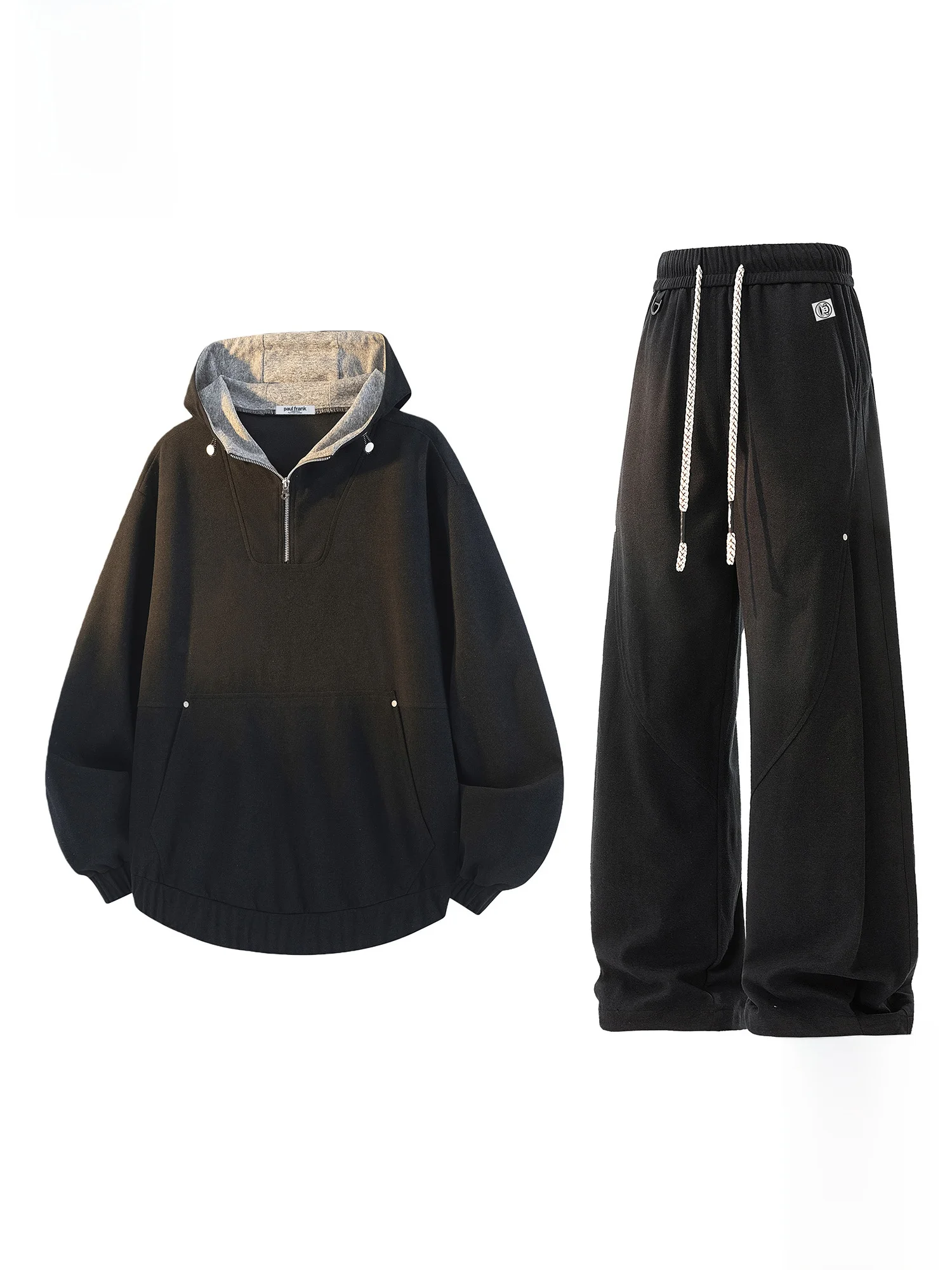 

Мужской повседневный комплект Paul Frank Monkey: модный свитшот с капюшоном и спортивные брюки из полиэстера и нейлона для молодежи.