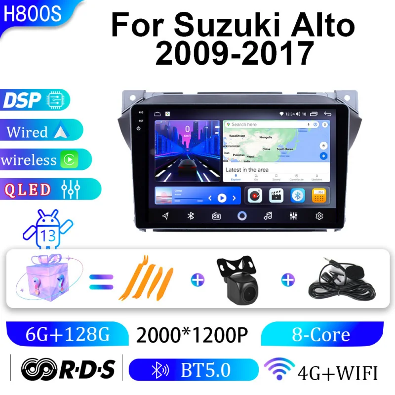 

For Suzuki Alto 09-17 Car Multimedia Player Android Car Player GPS WIFI Carplay 4G Car Radio Navigation Stereo Car Electronic