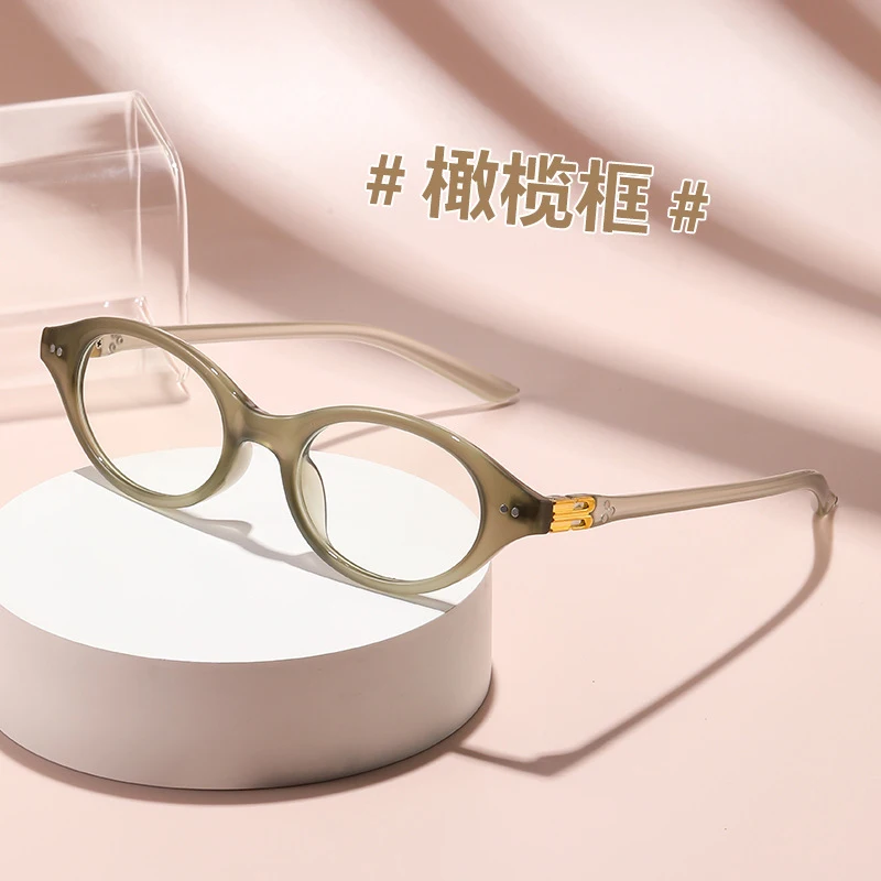 Retro Oval Style High-End Fashion Single Vision Reading Glasses for Middle-Aged and Elderly People