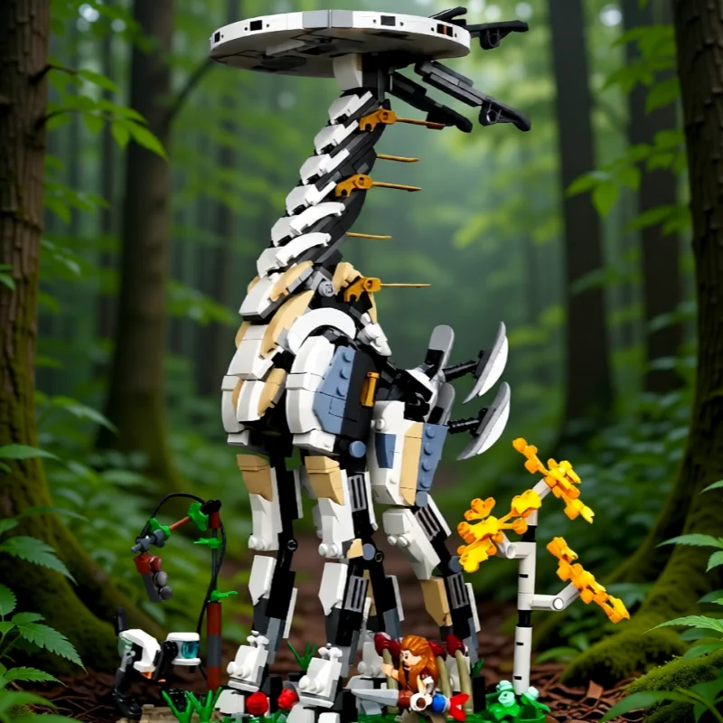 

HOT2025 76989 Детские строительные блоки с длинным воротником и зверем, игрушка, подарок на вечеринку, Рождественский подарок, подарок на день рождения