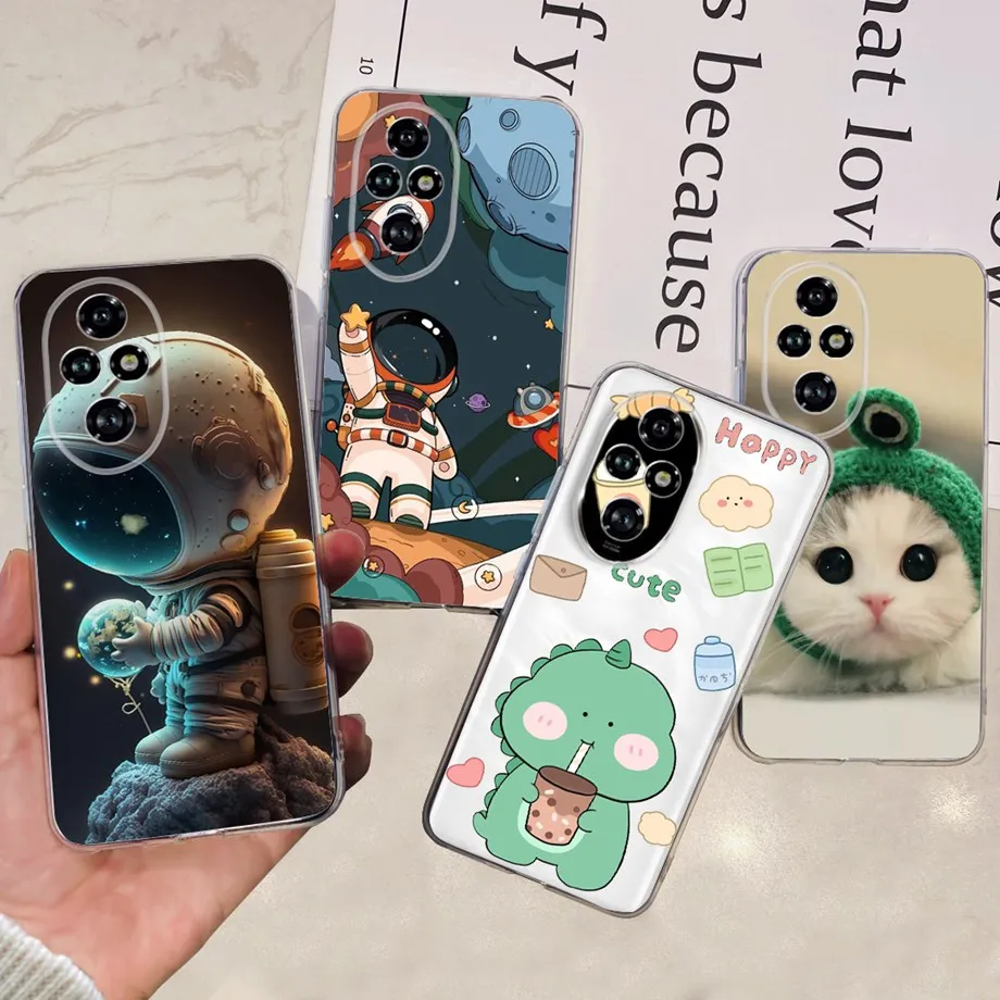Luxury Camera Protection Phone Case For Honor 200 / Honor 200 Pro / Honor 200 Lite  Back Cover CLear Soft TPU Coque Fashion Capa