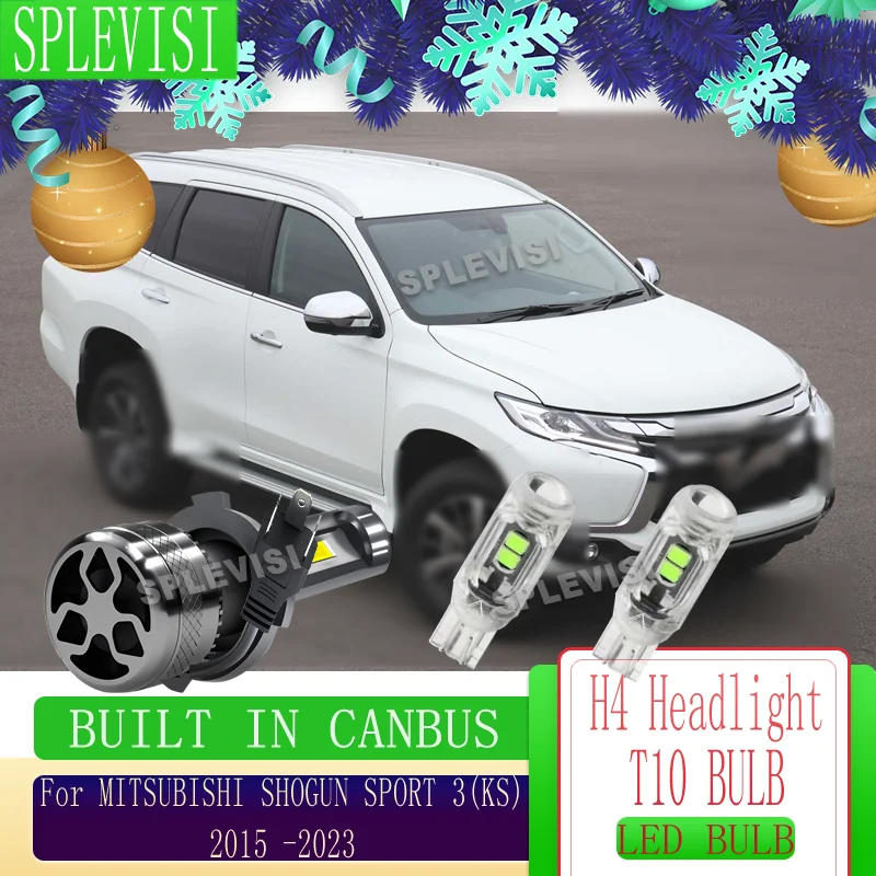 bright white no dashboard warnings LED headlights risk-free For MITSUBISHI SHOGUN SPORT 3(KS) 2015 2016 2017 2018 2019 2020-2023