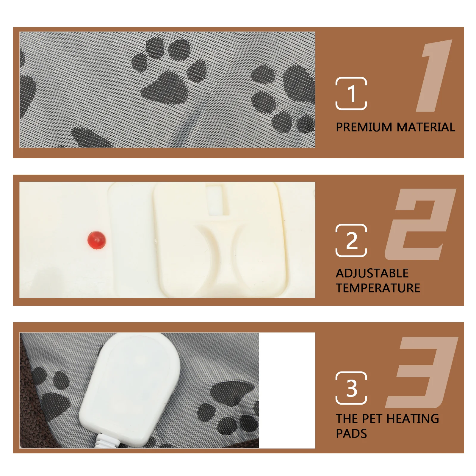 Pet Winter Sleep Pad Heated Cat Bed Electric Blanket Constant Temperature Heating for Dog Warmer Mat