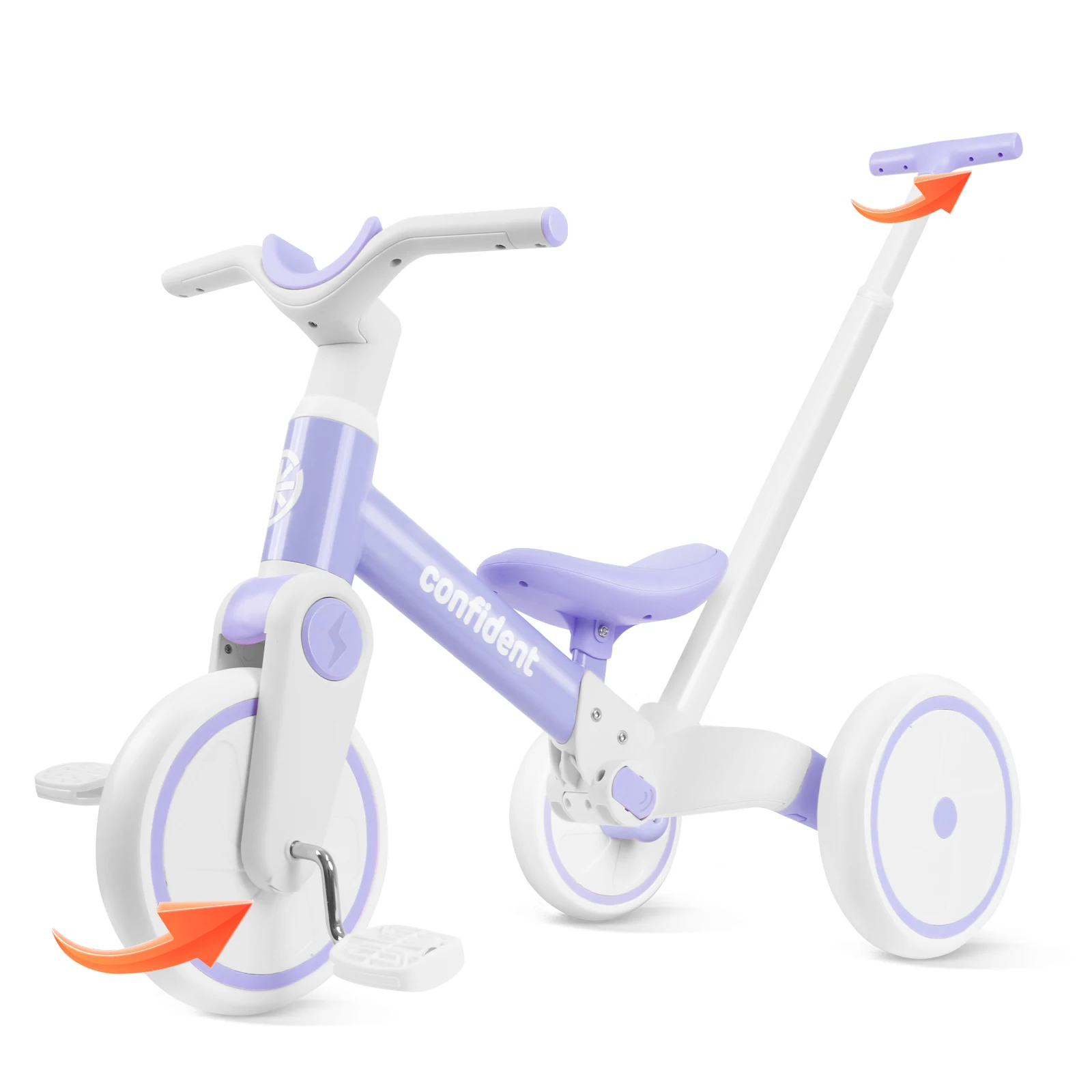 Triciclo para niños pequeños de 1/2/3 años, el mejor regalo de cumpleaños para niños y niñas, bicicleta de entrenamiento de equilibrio, neumáticos antideslizantes para seguridad de niños