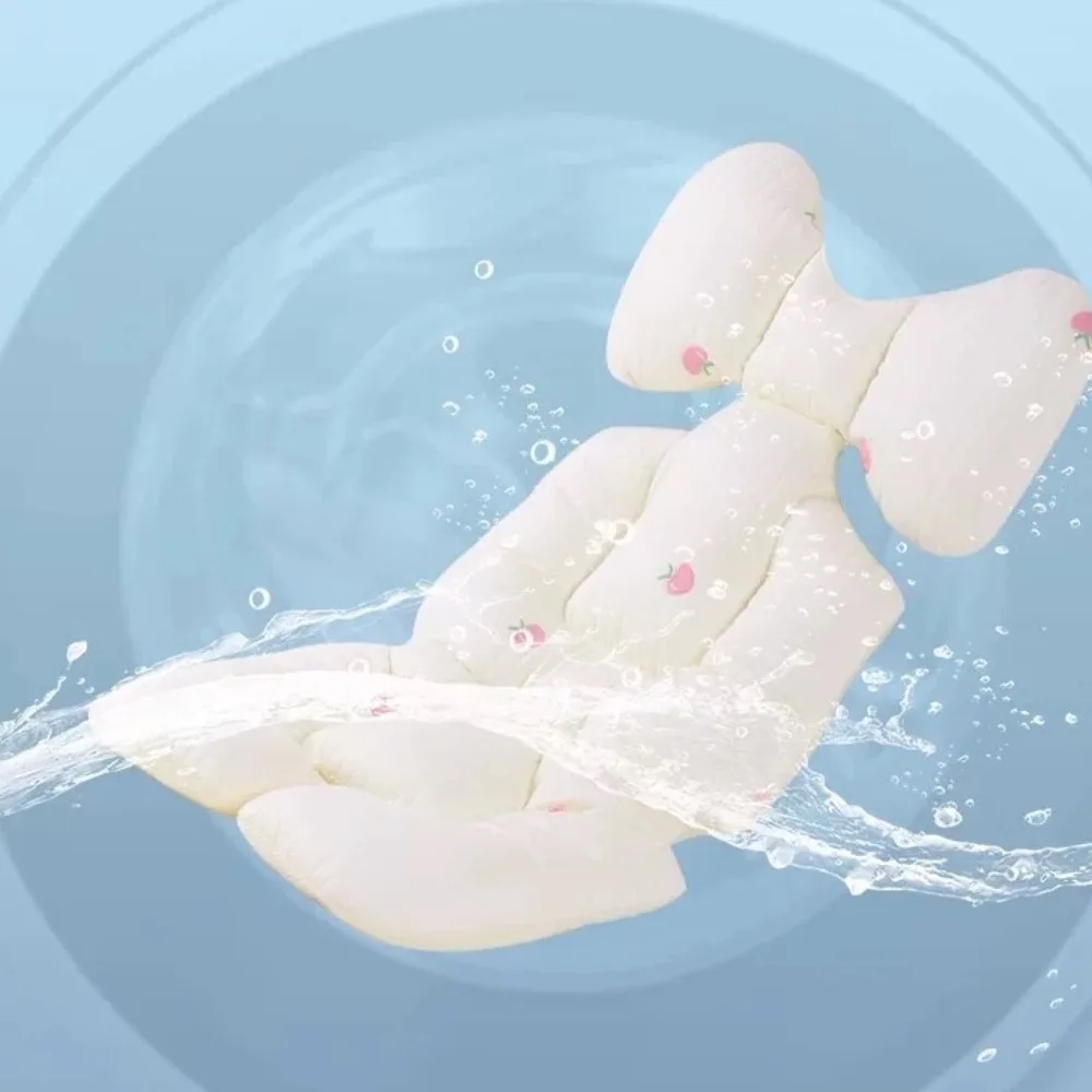 

Universal Comfort Soft Stroller Seat Cushion Skin-friendly Bear Embroidery Baby Pram Cushion Cute Infant Seat Liner Pad Toddler