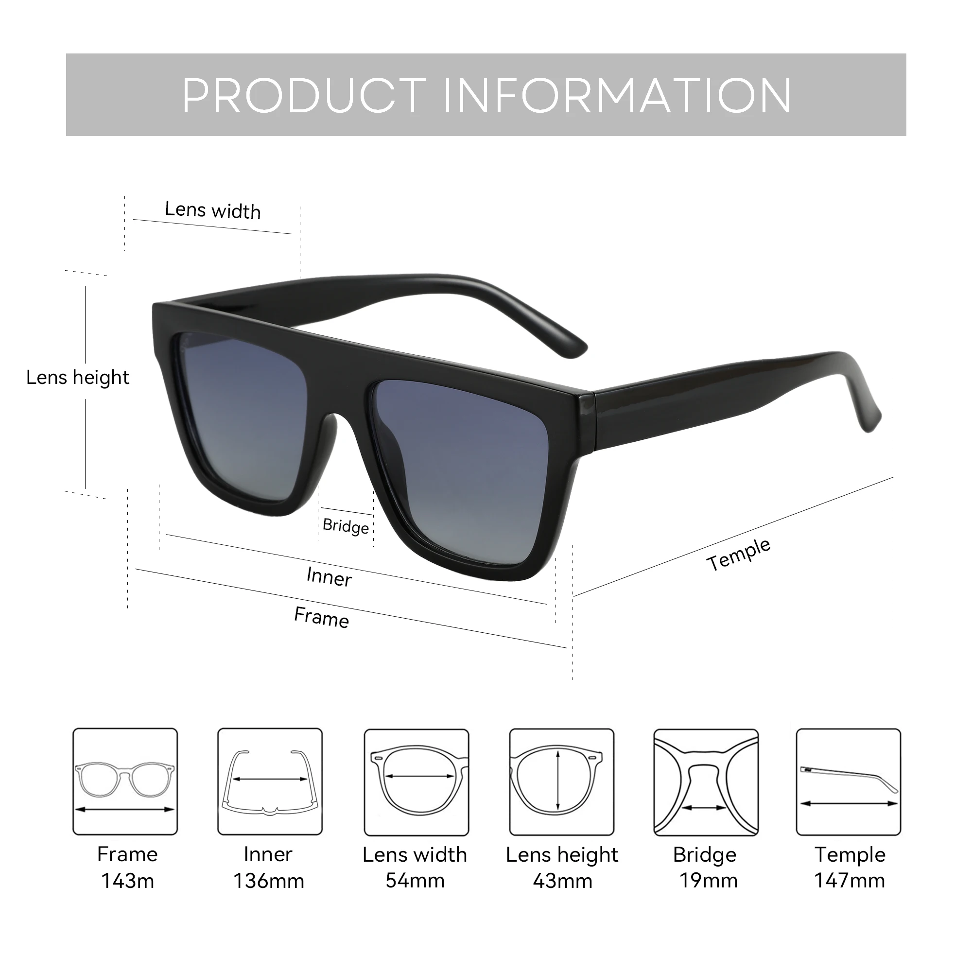 ZENOTTIC Retro Square Polarized Sunglasses Women Men Acetate Sunnies Small 90s Style Vintage Shades Sun Glasses