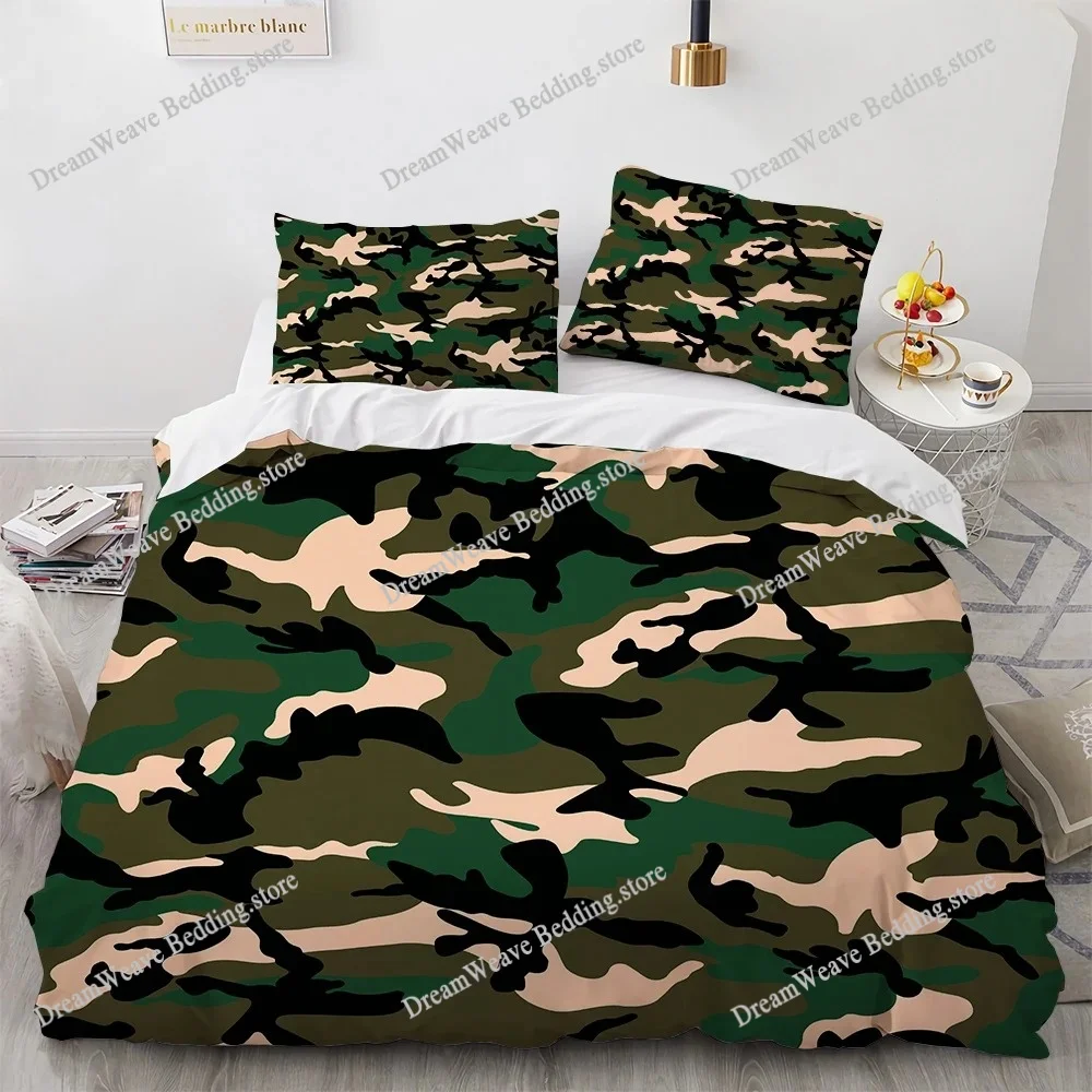 

Camo Duvet Cover Set Camouflage Concept Concealment Bedding Set King Size Grey Black Twin Comforter Cover for Kids Teens Adults