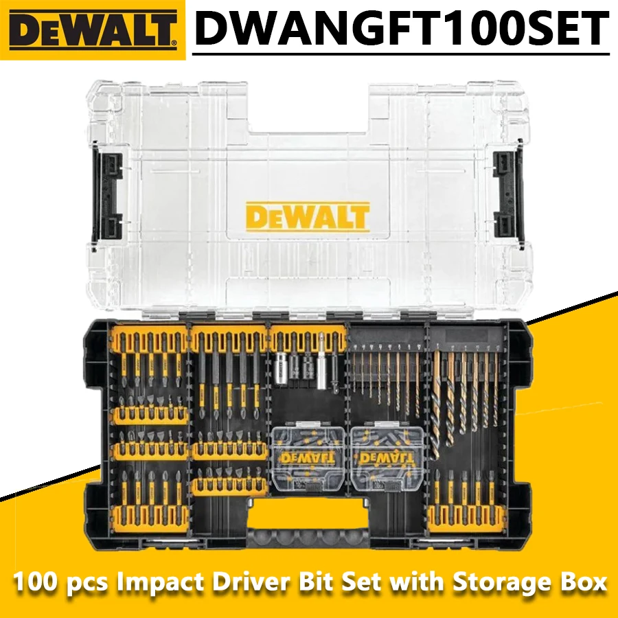 

DEWALT DWANGFT100SET FlexTorq, Набор бит для ударного драйвера из 100 частей с коробкой для хранения