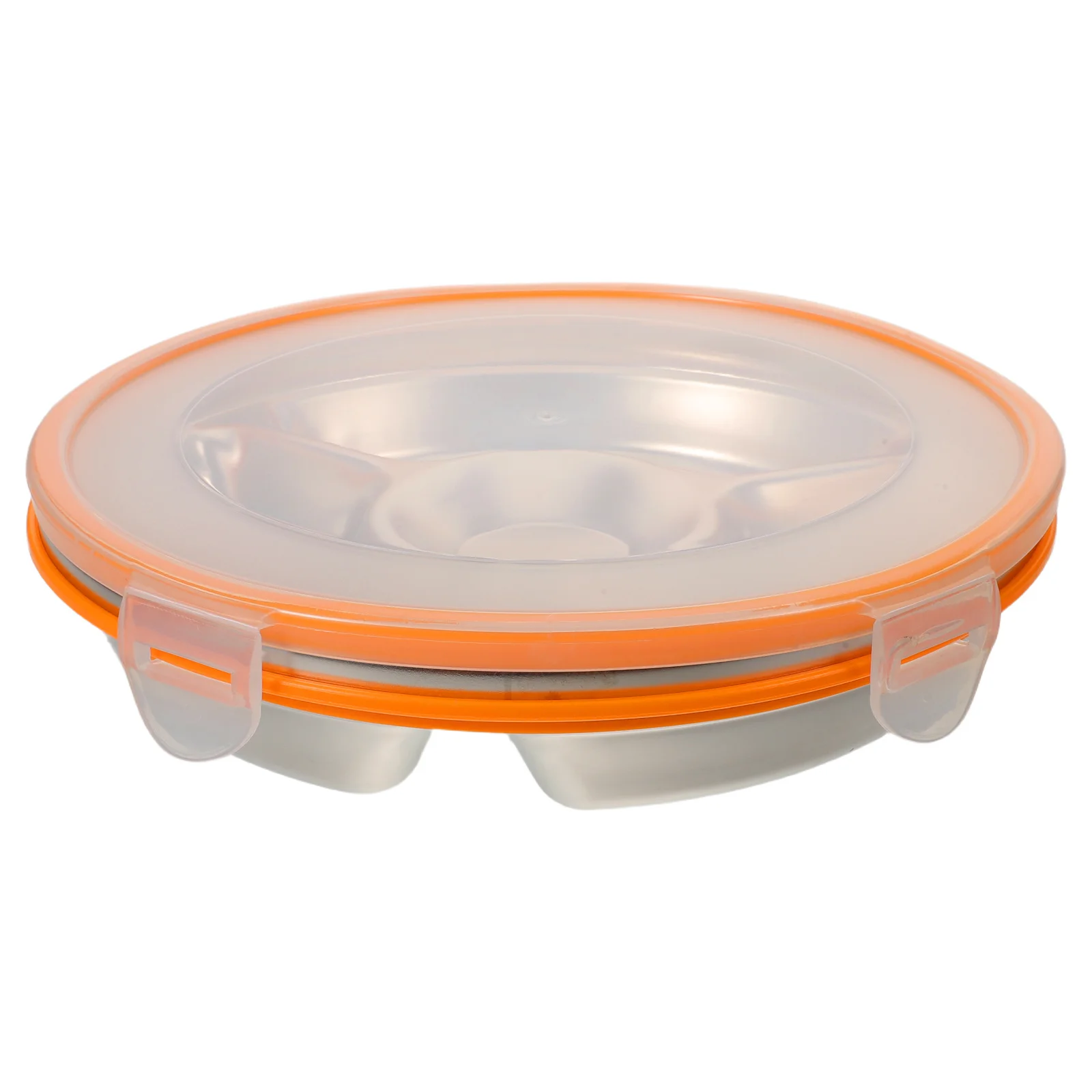 

Divided Stainless Steel Lunch Plate Insulated Food Tray Reusable Compartment Box for Office School Travel Snacks Meals