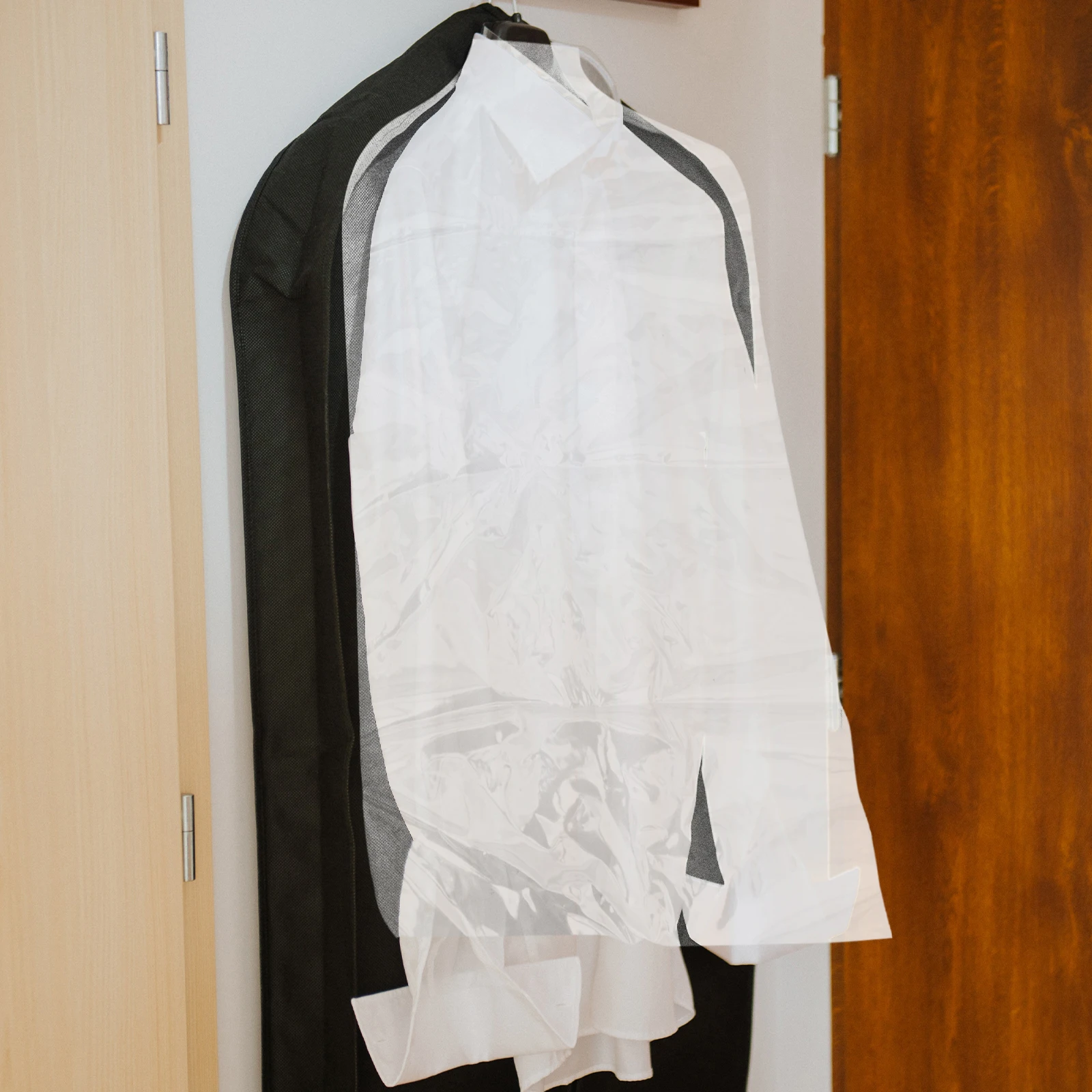 

30Pcs Dustproof Garment Covers Clear Plastic Clothes Storage Bags 60x130cm Suit Dress Coat Shirt Protector Home Travel