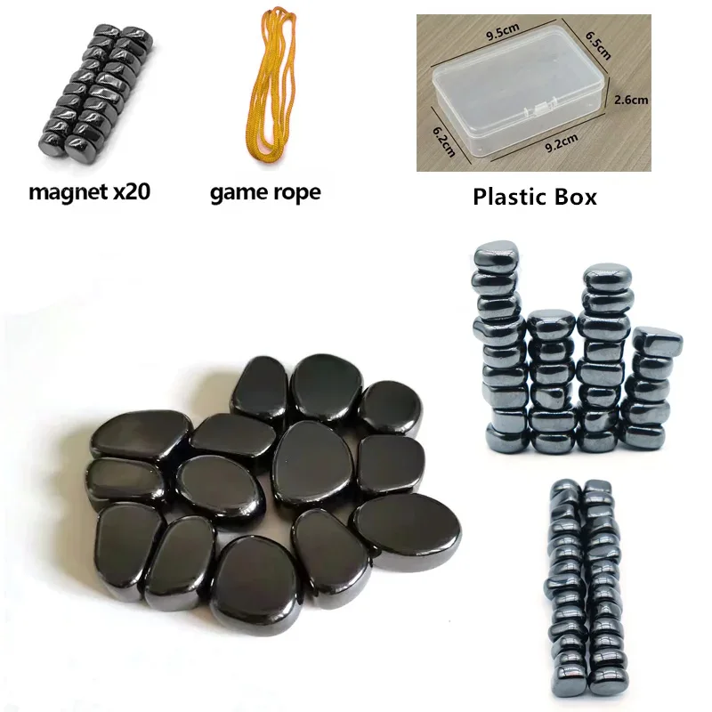 Black Magnet Irregular Polished Lodestone Magnet Magnetic Energy Block Relieve Stress Entertainment Magnetic Therapy DIY Magnet