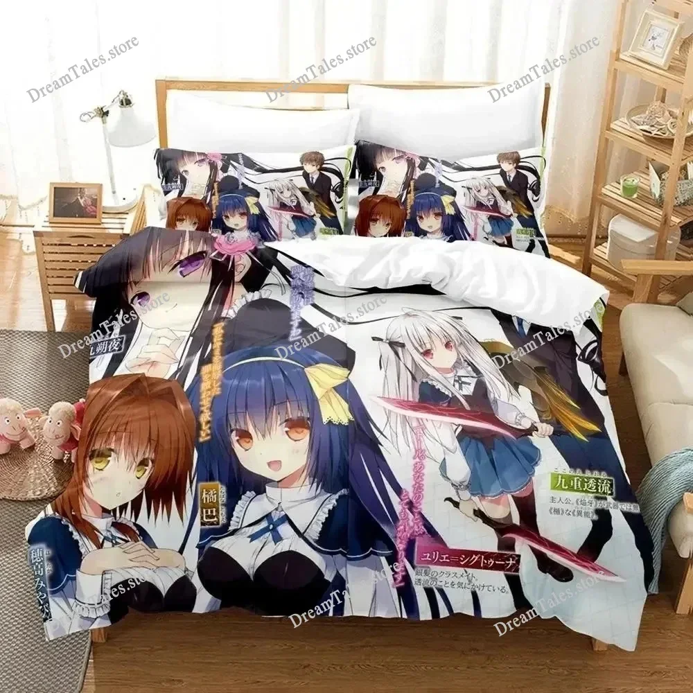 3D Printed Anime Absolute Duo Bedding Set Boys Girls Twin Queen Size Duvet Cover Pillowcase Bed Kids Adult Home Textileextile