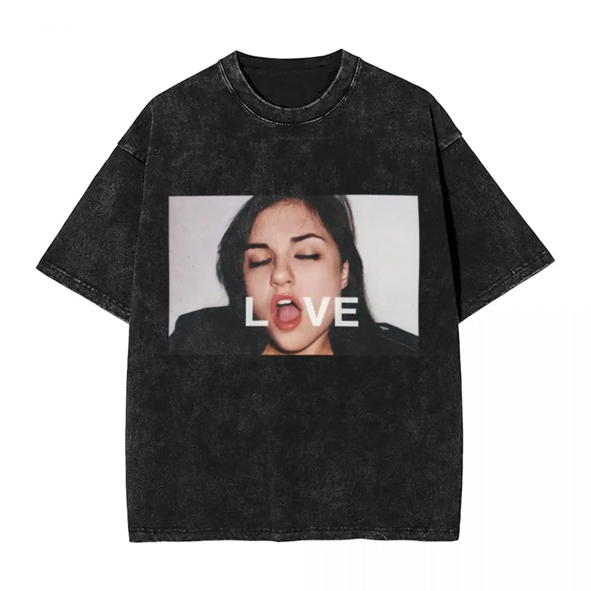 Sasha Grey Love Retro Confort Camisetas vintage de gran tamaño