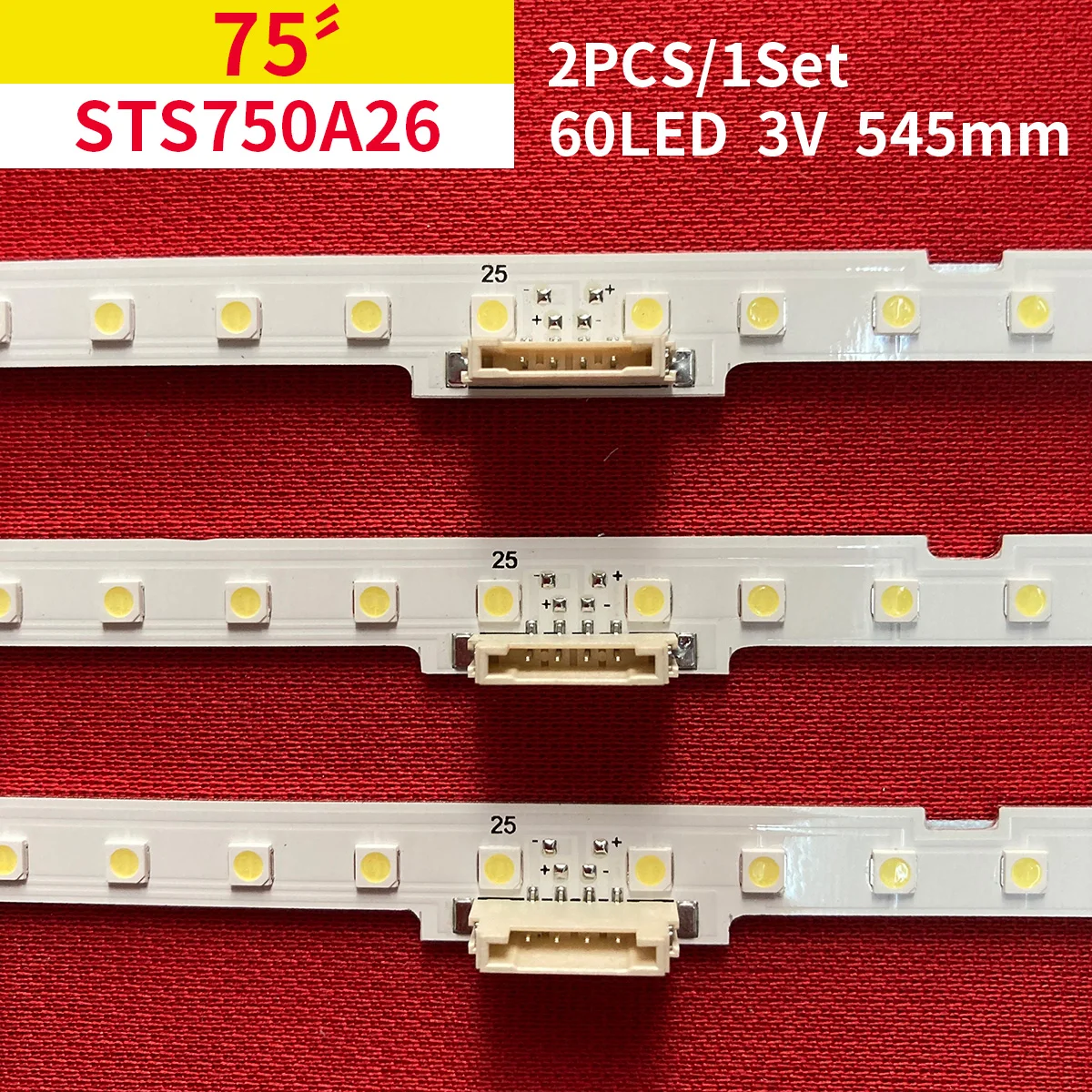 LED backlight strip for Samsung UE75NU7170 UE75NU7100 STS750A26_3030F BN96-46078A 54.5CM 60LED