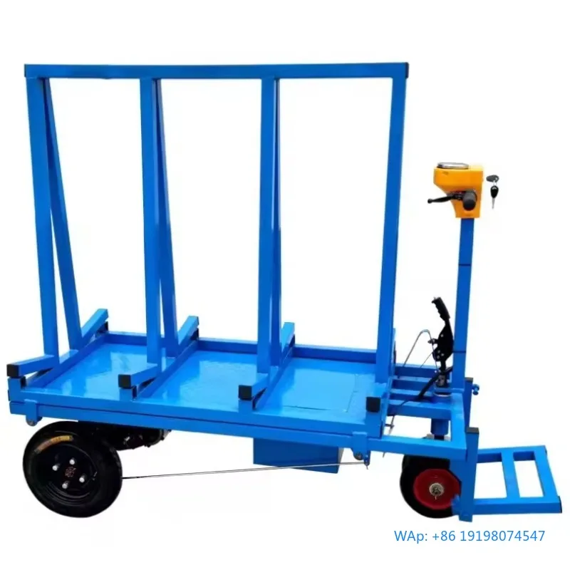 

L Type Electric Frame Rack Trolley Portable Pallet Truck Granite Marble Slate Glass Transport