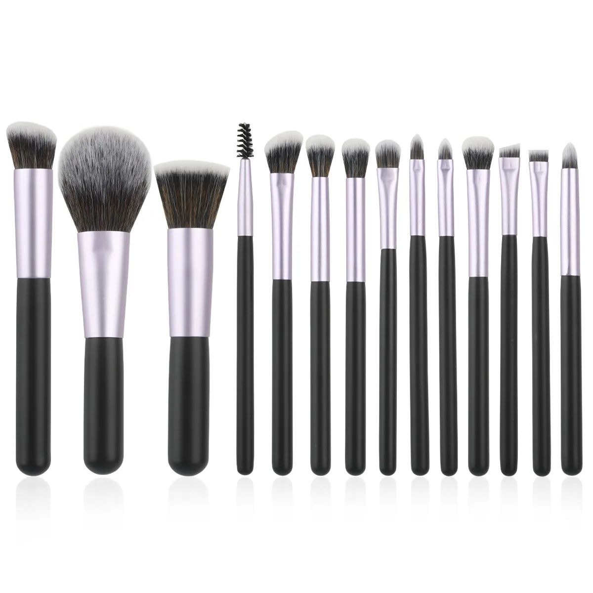 14pcs Travel-Friendly Makeup Brush Set with Soft Bristles - Foundation, Eyeshadow & Multi-Purpose Brushes for Professional