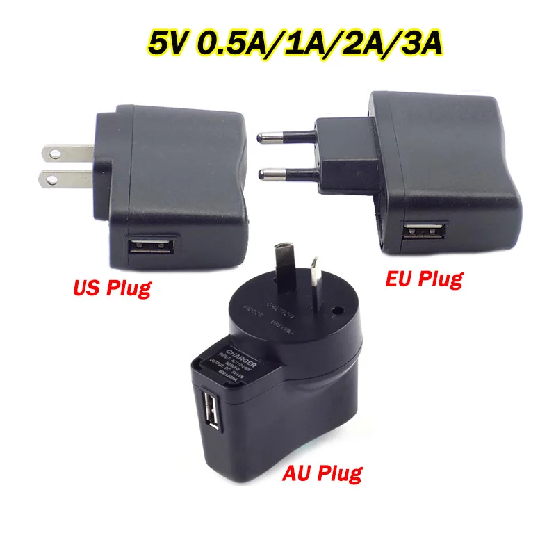 

DC 5V Power Adapter Micro USB Charging Port 0.5A/1A/2A/3A AC to DC 100V 240V Converter Charger For LED Strip Lamp Light US/EU/AU