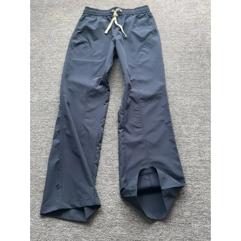 Cleanfit Navy Blue Ice Silk Pants Men's and Women's Summer Thin Micro-pull Quick-drying Pants American Waterproof Charging Pants