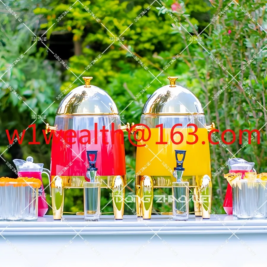 Catering Commercial Golden Coffee Juice Dispenser Cold Drink Beverage Stainless Steel Coffee Dispenser Heating Juice